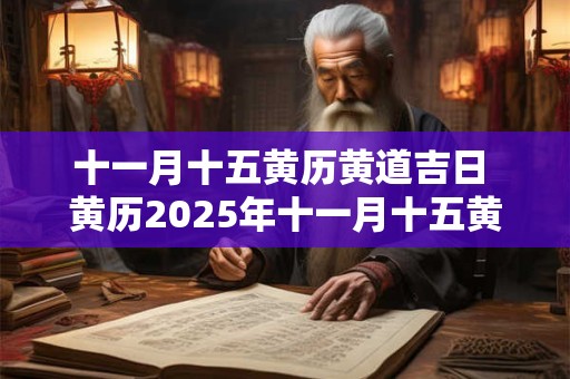 十一月十五黄历黄道吉日 黄历2025年十一月十五黄道吉日查询