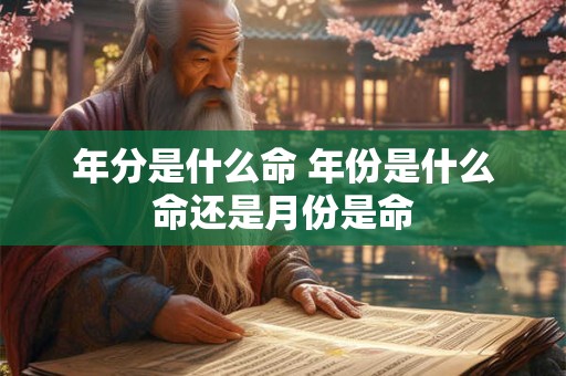 年分是什么命 年份是什么命还是月份是命