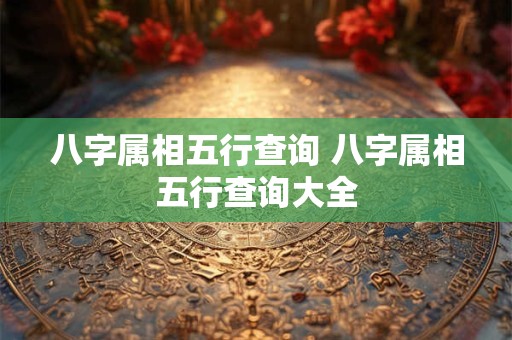 八字属相五行查询 八字属相五行查询大全