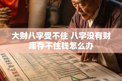 大财八字受不住 八字没有财库存不住钱怎么办
