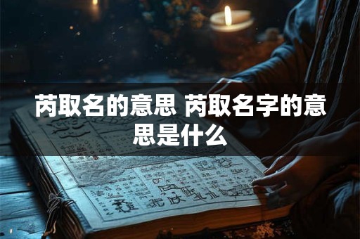芮取名的意思 芮取名字的意思是什么