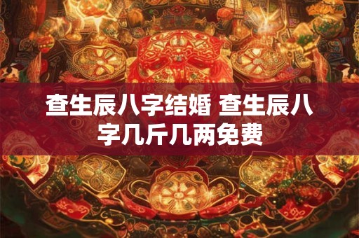 查生辰八字结婚 查生辰八字几斤几两免费