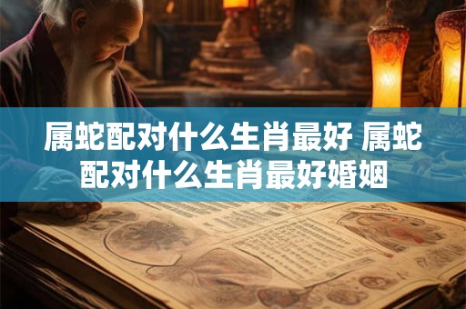 属蛇配对什么生肖最好 属蛇配对什么生肖最好婚姻