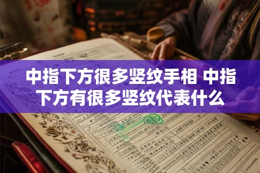 中指下方很多竖纹手相 中指下方有很多竖纹代表什么
