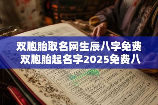 双胞胎取名网生辰八字免费 双胞胎起名字2025免费八字起名