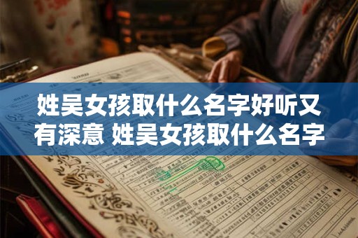 姓吴女孩取什么名字好听又有深意 姓吴女孩取什么名字好听又有深意中间是浩