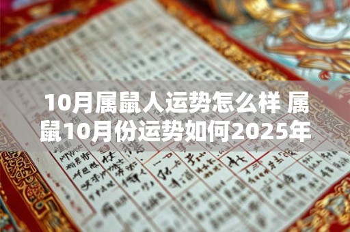 10月属鼠人运势怎么样 属鼠10月份运势如何2025年