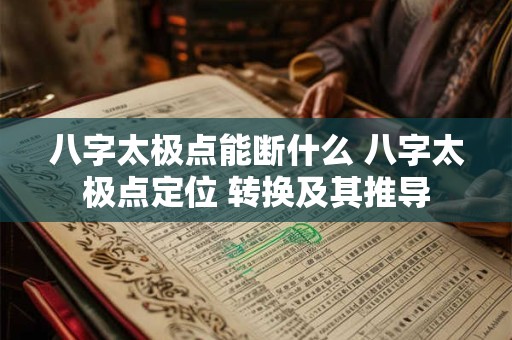 八字太极点能断什么 八字太极点定位 转换及其推导