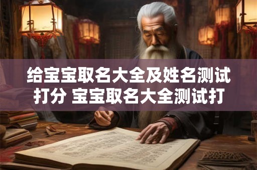 给宝宝取名大全及姓名测试打分 宝宝取名大全测试打分免费