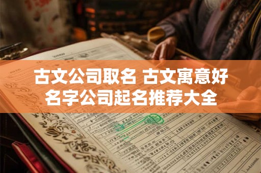 古文公司取名 古文寓意好名字公司起名推荐大全