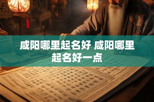 咸阳哪里起名好 咸阳哪里起名好一点