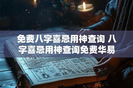 免费八字喜忌用神查询 八字喜忌用神查询免费华易
