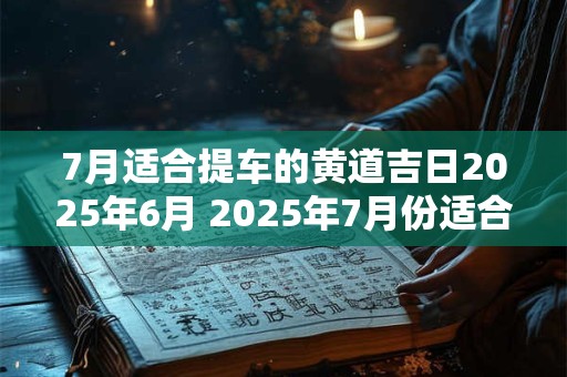 7月适合提车的黄道吉日2025年6月 2025年7月份适合提车的黄道吉日