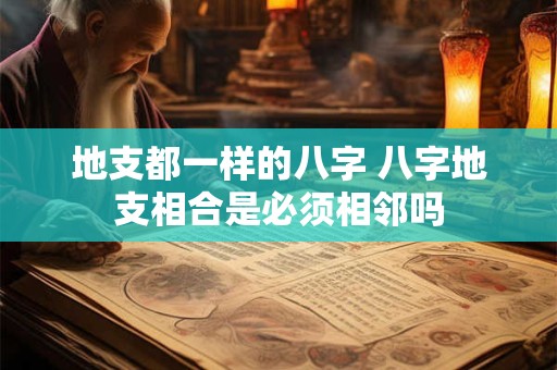 地支都一样的八字 八字地支相合是必须相邻吗