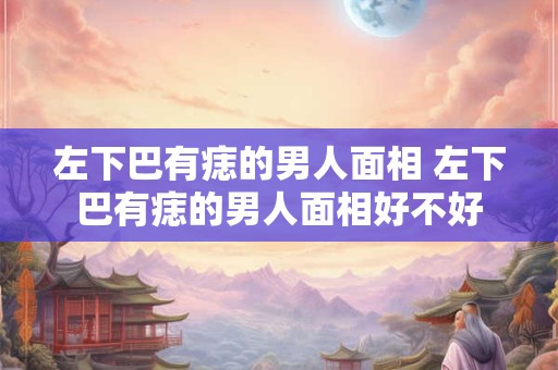 左下巴有痣的男人面相 左下巴有痣的男人面相好不好