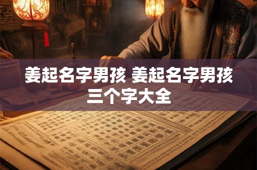 姜起名字男孩 姜起名字男孩三个字大全
