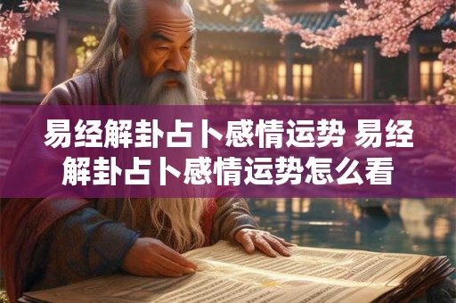 易经解卦占卜感情运势 易经解卦占卜感情运势怎么看