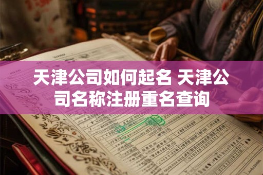 天津公司如何起名 天津公司名称注册重名查询