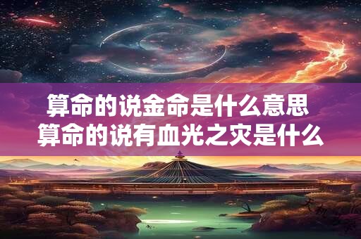 算命的说金命是什么意思 算命的说有血光之灾是什么意思