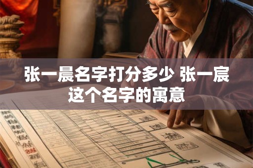 张一晨名字打分多少 张一宸这个名字的寓意