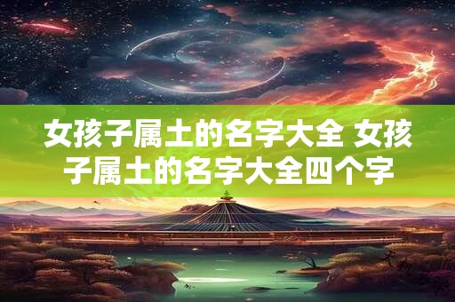 女孩子属土的名字大全 女孩子属土的名字大全四个字