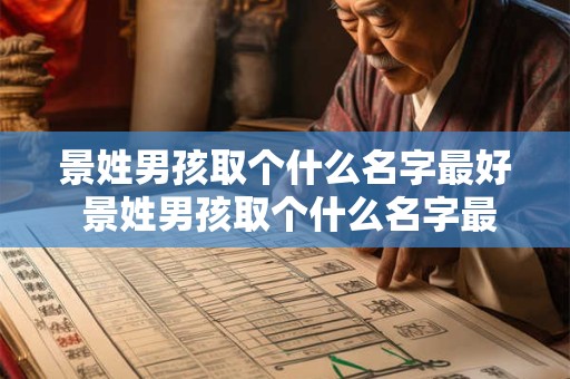 景姓男孩取个什么名字最好 景姓男孩取个什么名字最好呢