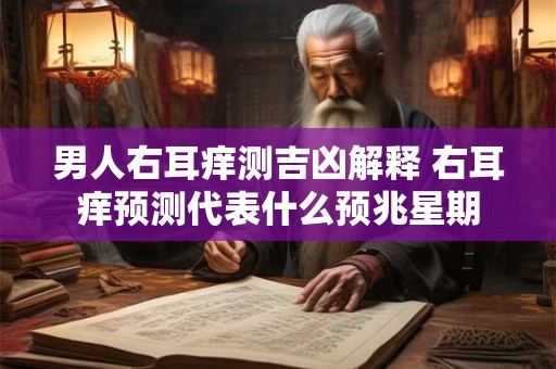 男人右耳痒测吉凶解释 右耳痒预测代表什么预兆星期