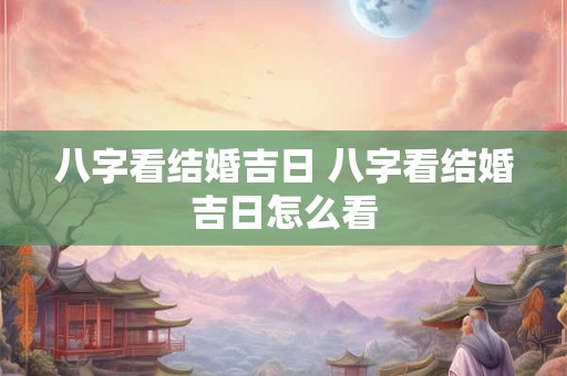 八字看结婚吉日 八字看结婚吉日怎么看 八字看结婚吉日 八字看结婚吉日怎么看