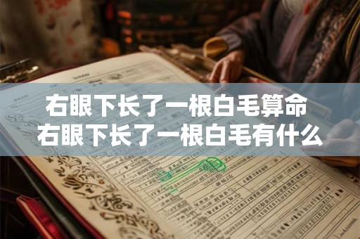 右眼下长了一根白毛算命 右眼下长了一根白毛有什么暗示吗
