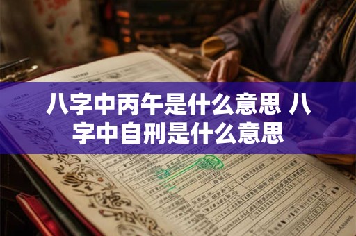 八字中丙午是什么意思 八字中自刑是什么意思