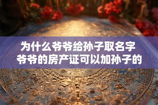为什么爷爷给孙子取名字 爷爷的房产证可以加孙子的名字吗