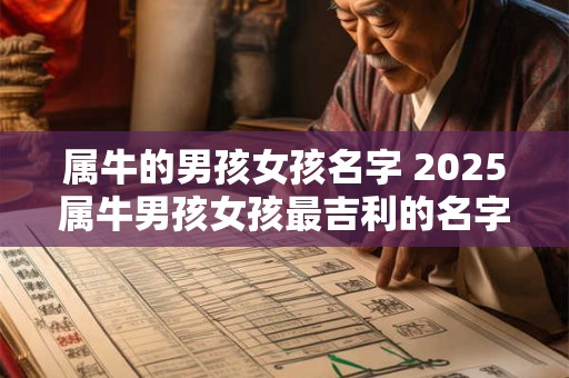 属牛的男孩女孩名字 2025属牛男孩女孩最吉利的名字