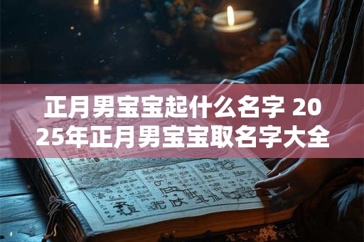正月男宝宝起什么名字 2025年正月男宝宝取名字大全