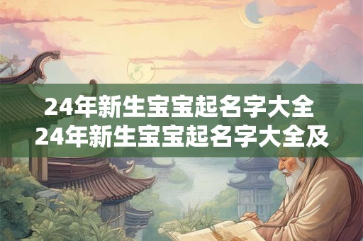 24年新生宝宝起名字大全 24年新生宝宝起名字大全及寓意