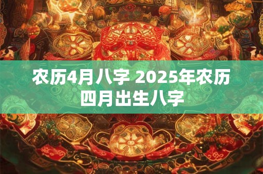 农历4月八字 2025年农历四月出生八字