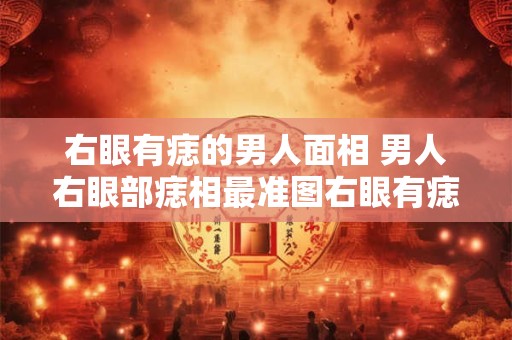 右眼有痣的男人面相 男人右眼部痣相最准图右眼有痣是哪边