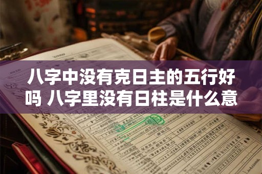 八字中没有克日主的五行好吗 八字里没有日柱是什么意思