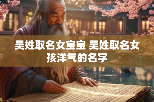 吴姓取名女宝宝 吴姓取名女孩洋气的名字
