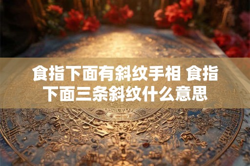食指下面有斜纹手相 食指下面三条斜纹什么意思