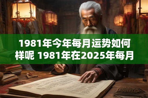 1981年今年每月运势如何样呢 1981年在2025年每月的运气