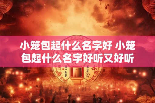 小笼包起什么名字好 小笼包起什么名字好听又好听