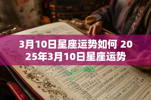3月10日星座运势如何 2025年3月10日星座运势