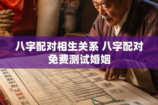 八字配对相生关系 八字配对免费测试婚姻