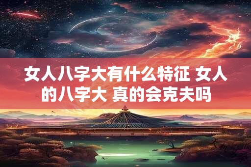 女人八字大有什么特征 女人的八字大 真的会克夫吗
