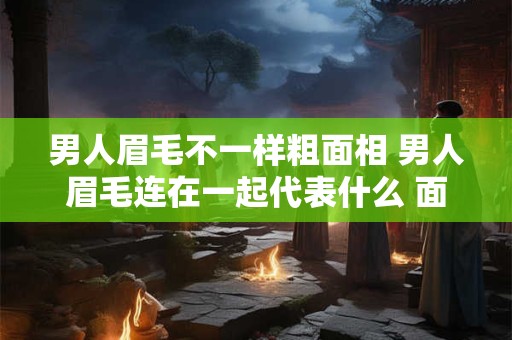 男人眉毛不一样粗面相 男人眉毛连在一起代表什么 面相详解