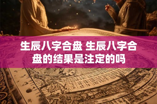 生辰八字合盘 生辰八字合盘的结果是注定的吗