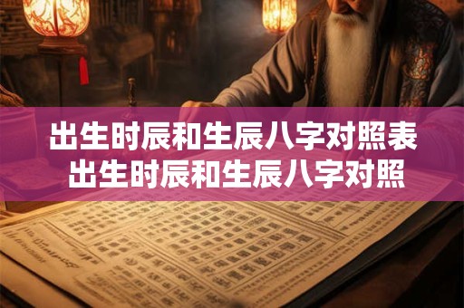 出生时辰和生辰八字对照表 出生时辰和生辰八字对照表一样吗