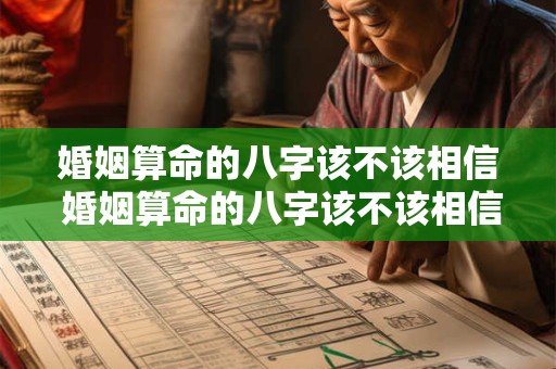 婚姻算命的八字该不该相信 婚姻算命的八字该不该相信对方