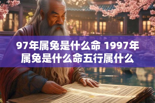 97年属兔是什么命 1997年属兔是什么命五行属什么