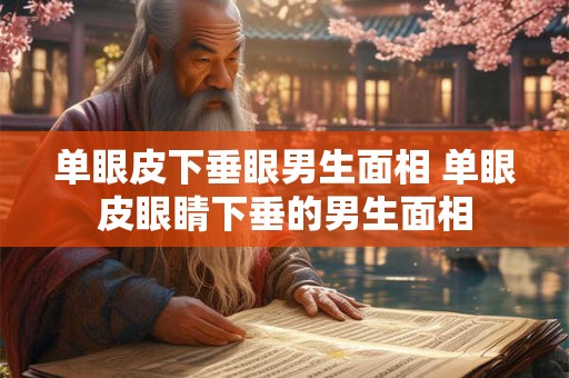 单眼皮下垂眼男生面相 单眼皮眼睛下垂的男生面相